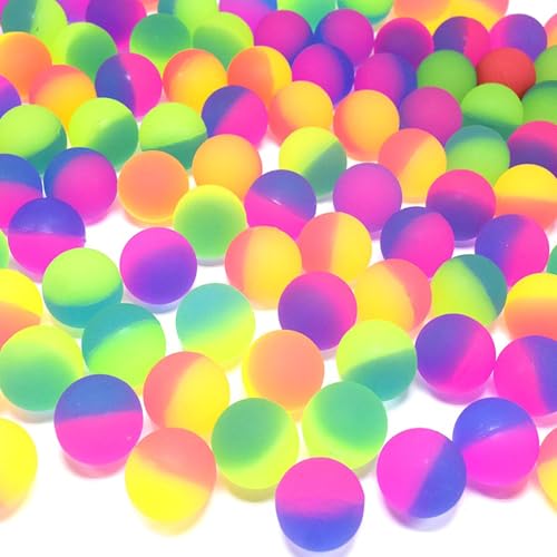 30 Stück Flummies für Kinder, Neon Bunt Flummi, Flummis Spielzeug Geschenk Kindergeburstag Mitgebsel Groß Set für Mädchen Jungen Give Aways Gastgeschenke Partygeschenke (30mm, Zufällige Farben) von Elfinfi