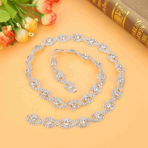 ElgnAura 1 Yard Strassbandrolle, Kristall-Strass-Schließkette, funkelndes DIY-Nähzubehör, 1,5 cm Breite, Strassbesatz (Silberweißer Diamant) von ElgnAura