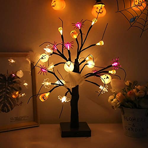 Elitlife LED Kürbis Baum Licht, USB Kürbis (Halloween) Batterie Baumlicht Warmweiß,45cm 24 LEDs Halloween Deko Kürbis Lichterketten,Perfekt für Halloween Erntedankfest, Ostern,Weihnacht von Elitlife