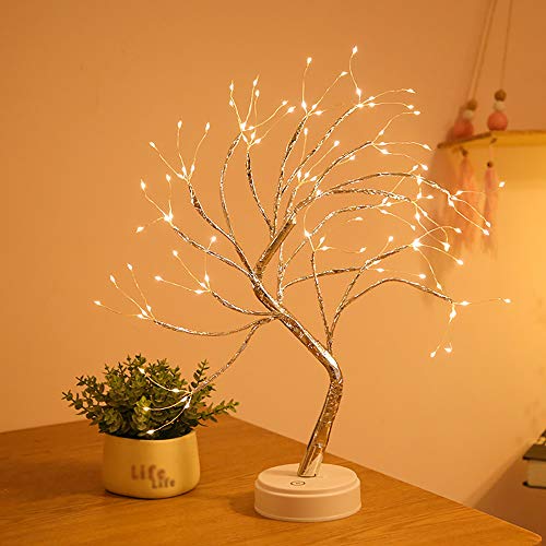 LED Kupfer Baum Licht ,USB Baumbeleuchtung 108LED 50CM Niedlich Beleuchtete Birken Batteriebetrieben für Weihnachten Ostern Heimdekoration Innenanwendung (USB Kupfer Baumbeleuchtung 50CM 108 LEDs) von Elitlife