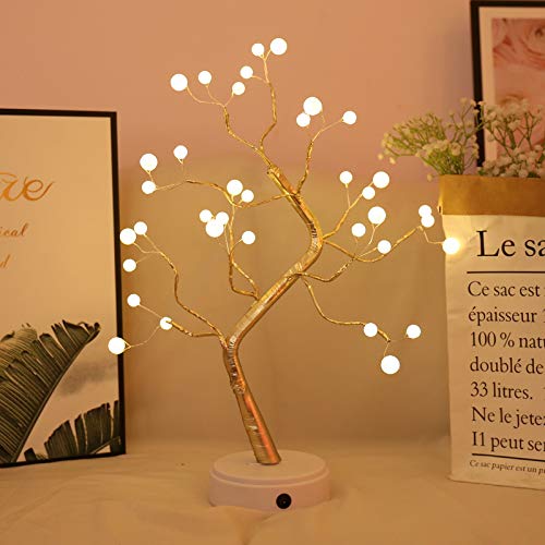 Elitlife LED Perle Baum Licht, USB Baumbeleuchtung 36LED 45CM Niedlich Beleuchtete Birken Batteriebetrieben für Weihnachten Ostern Heimdekoration Innenanwendung von Elitlife