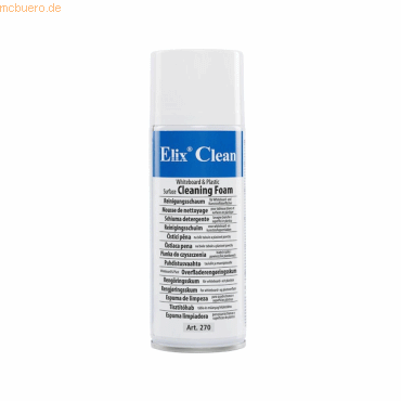 Elix Clean Schaumreiniger 400ml für Whiteboard und Kunststoffoberfläch von Elix Clean