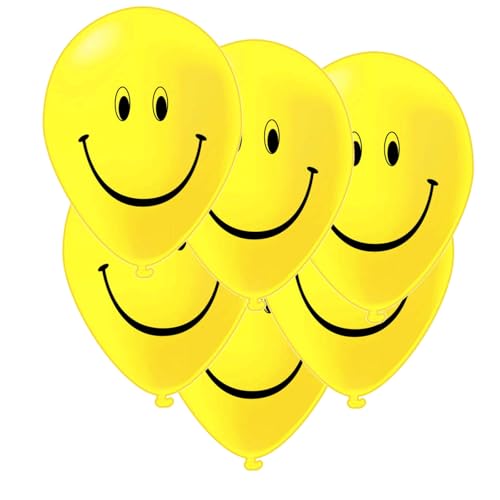 30 Stück Emoji Smiley Luftballons aus Latex bis zu 30cm Ø Party Ballons Helium geeignet von Elixir Herbs & Spices