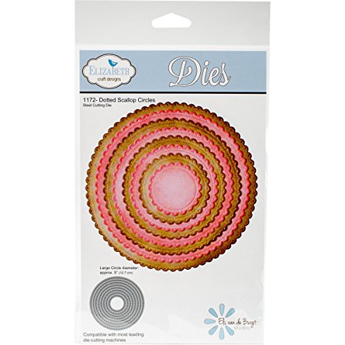 Elizabeth Craft Designs Dotted Scallop Circles sterben, Metall, grau von Elizabeth Craft Designs