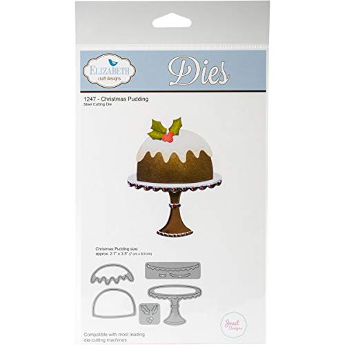 Elizabeth Craft Designs Weihnachtspudding-Stanzform, Metall, Grau, 26,1 x 15 x 0,2 cm von Elizabeth Craft Designs