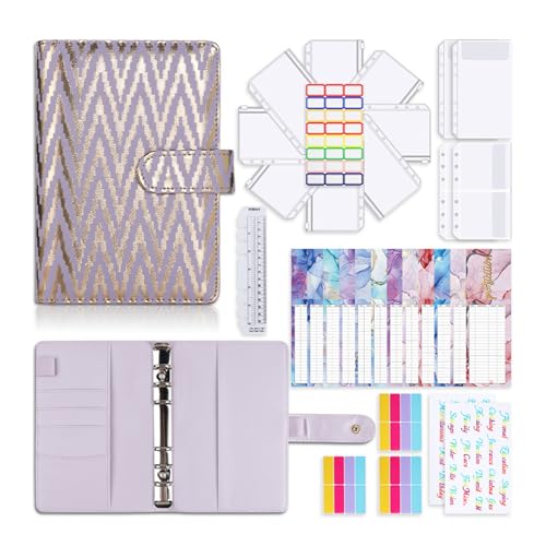 Eljeczt Budget Planner Budget Binder A6 Budgetplaner Haushaltsbuch Umschlag Challenge Ordner Sparbuch Mit Folien Budgetplaner Deutsch Mit Geldumschläge Budgetbogen von Eljeczt