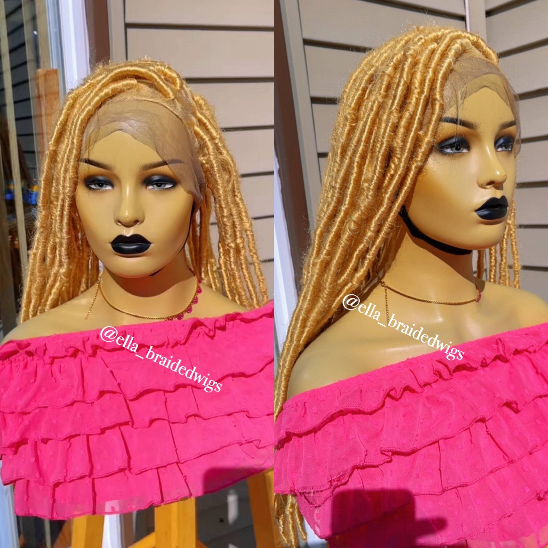 Volle Spitze Loks, Distressed Faux Locs von Ellasbraidedwigs