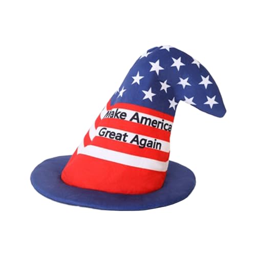 Elnwnnkc Americans Hat Show Patriotismus On Independences Day American Theme Hat USA Plushs Hat American Dress Accessory USA von Elnwnnkc