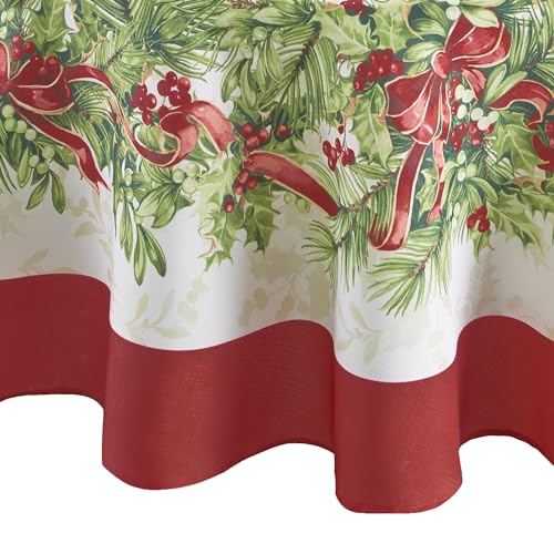 Elrene Home Fashions Holly Traditions Tischdecke aus Stoff von Elrene