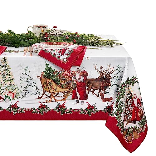 Elrene Home Fashions Villeroy & Boch Toy's Fantasy Holiday/Christmas Tischdecke, knitterfrei, 152,4 x 259,1 cm, rechteckig, mehrfarbig von Elrene Home Fashions