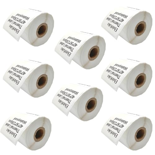 M110 Thermo-Etiketten für M221/M220/M120/M200 Etikettenpapier, 40 x 30 mm, 230 Etiketten/Rolle, wasserfest, P50, 40 x 30 mm, 8 Rollen von ElvinKoko