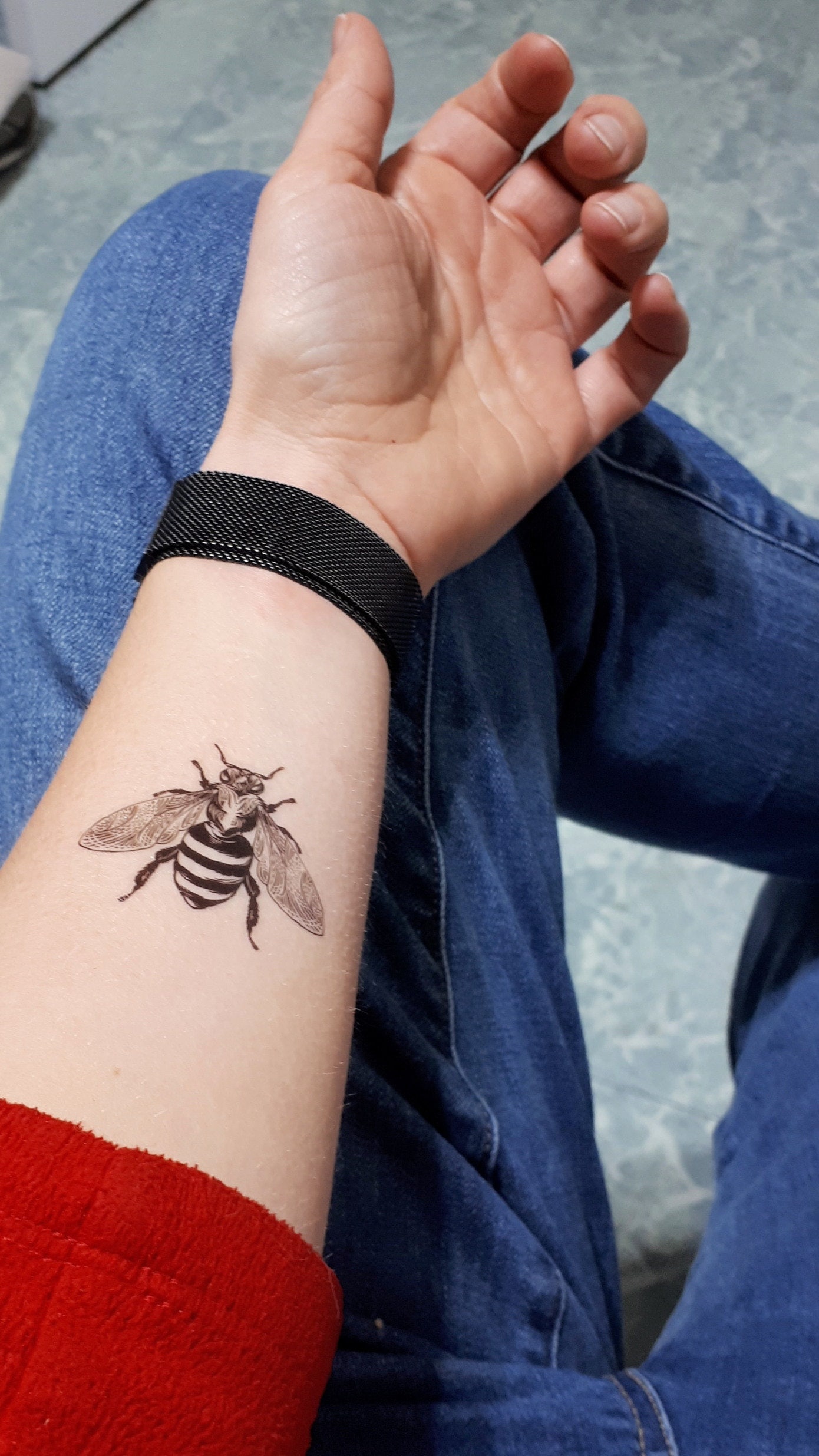 5 Bienen-Tattoos, Biene, Schwarz, Temporäres Tattoo, Fake Tattoo von ElyZeSHOP