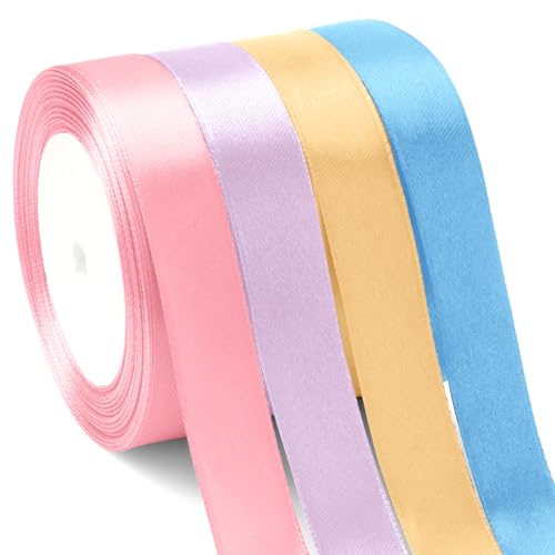 Geschenkband Weihnachten 20mm 92m Geschenkband Set Geschenkband Gold Blau Rosa Violett Verpackungsbänder Geschenkverpackung Weihnachten Geburtstag Schleifenband Weihnachten Stoffband Geschenkbänder von EmDryze