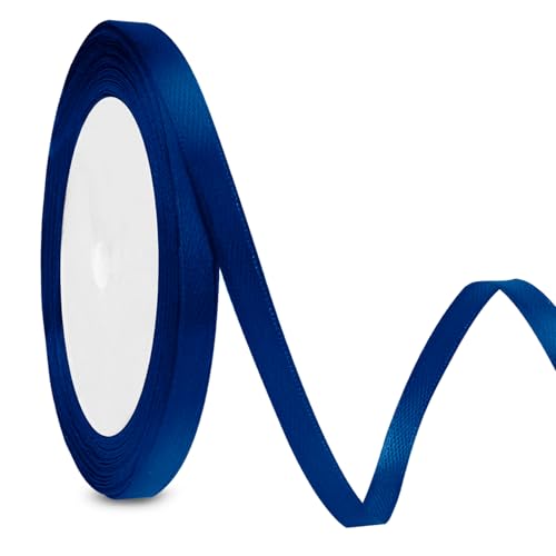 Satinband Marineblau 6mm 23m Schleifenband von EmDryze