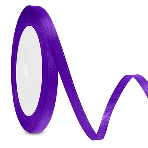 Satinband Violett 6mm 23m Schleifenband von EmDryze