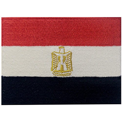 Ägypten Flagge Bestickter Ägyptischen arabischen Aufnäher zum Aufbügeln/Annähen von EmbTao