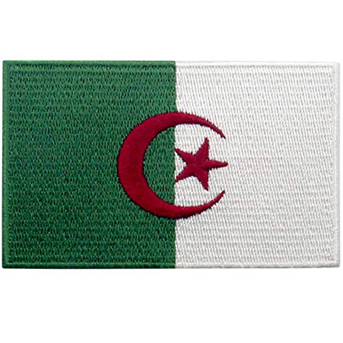 Algerien Flagge Bestickter Aufnäher zum Aufbügeln/Annähen von EmbTao