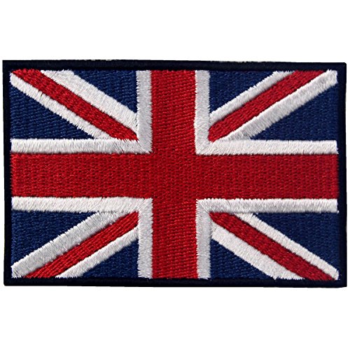 Britische Union Jack England-Flagge Emblem Grossbritannien Bestickter Aufnäher zum Aufbügeln/Annähen von EmbTao