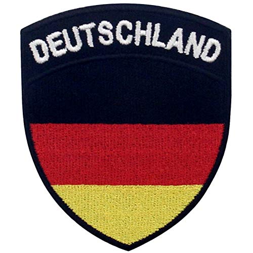 Deutschland Schild Flagge Bestickter Aufnäher zum Aufbügeln/Annähen von EmbTao