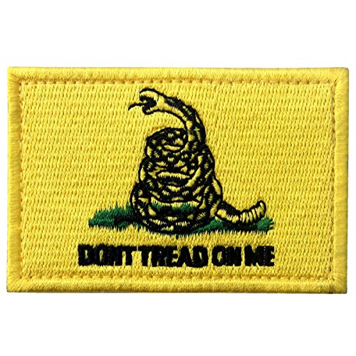 Don't Tread On Me Tactical Embroidered Moral Applique Fastener Hook & Loop Patch - Yellow von EmbTao