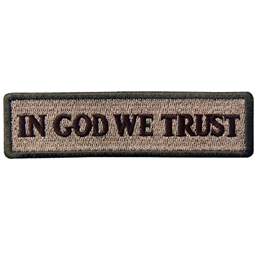 EmbTao Aufnäher/Bügelbild in God We Trust, bestickt, taktisch, Moral, mehrfarbig von EmbTao