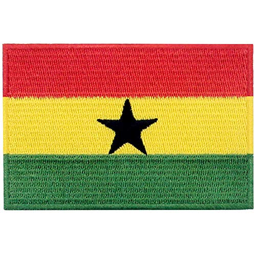 Ghana Flagge National Bestickter Aufnäher zum Aufbügeln/Annähen von EmbTao