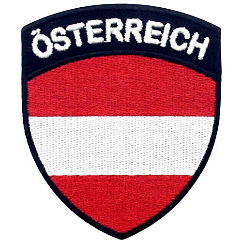 Österreich Schild Flagge Bestickter Aufnäher zum Aufbügeln/Annähen von EmbTao