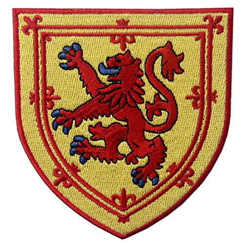 Schottland Wappen Bestickter Kreuz Löwenschild Aufnäher zum Aufbügeln/Annähen von EmbTao