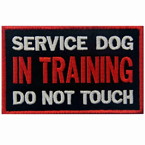 Service Dog In Training Do Not Touch Westen/Gurte Service Hund Emblem Bestickter Aufnäher mit Haken- und Flauschbänder von EmbTao