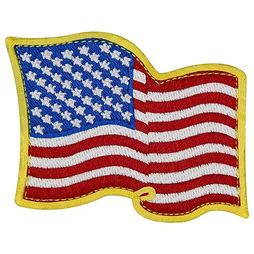 US-amerikanische Nationalflagge Bestickter Aufnäher mit Haken- und Flauschbänder von EmbTao