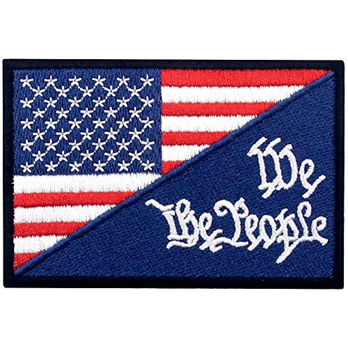 USA Stars & Stripes American Flag We The People Patch bestickte Morale Applikation zum Aufbügeln oder Aufnähen von EmbTao