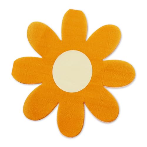 25 Stück Servietten Blumen,Bunte Partyservietten Blumenpapierservietten Geburtstagsservietten,Blumenservietten Abendessenservietten für Picknick Partyzubehör Tischdekoration (Sonnenblume) von Embhlitfe