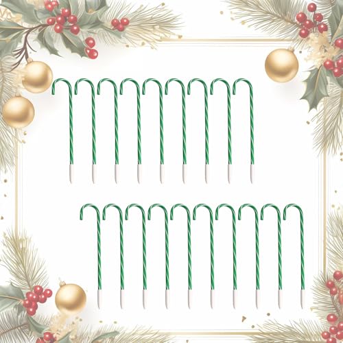 Embhlitfe 20 Pcs Zuckerstange Stifte Weihnachten grün und weiß Walking Stick Kugelschreiber Regenschirm Stock Kugelschreiber für Party Schreibwaren liefert Weihnachten Party Favors von Embhlitfe