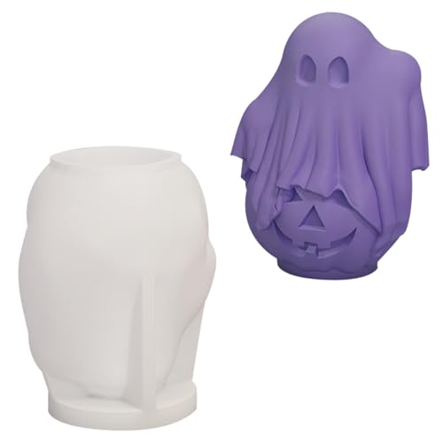 Silikonformen Halloween Kürbis Geist Kerze Silikonform Halloween Kerze Harzform Kürbis Geist Silikonformen für Geschenke DIY Handwerk Kerze Seife Halloween Home Decoration von Embhlitfe