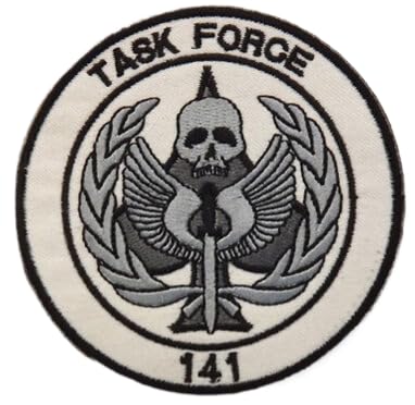 Task Force 141 Black Ops Stickerei Patch Aufkleber Armband Rucksack Aufkleber Kleidung Abzeichen Taktische Emblem Applikationen Bestickte Patches Look Bild von Embroidery Patch Sticker Armband