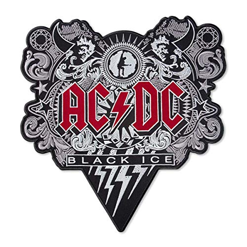 AC/DC Black Ice Music Rock Band bestickter Rückenaufnäher zum Aufbügeln (33,5 x 34,5 cm) von Embrosoft