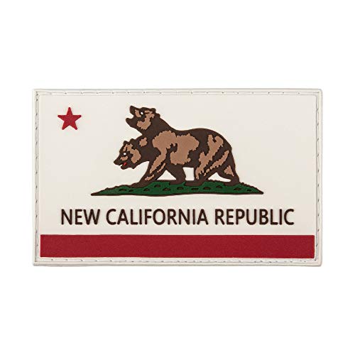 Flagge New California Republik PVC-Patch – Klettverschluss von Embrosoft