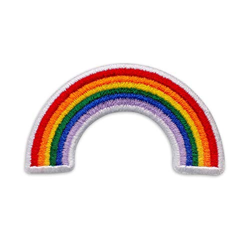 LGBT (Lesbian, Gay, Bisexual und Transgender) Pride Rainbow Retro bestickter Aufnäher zum Aufbügeln (3 x 6,1 cm) von Embrosoft