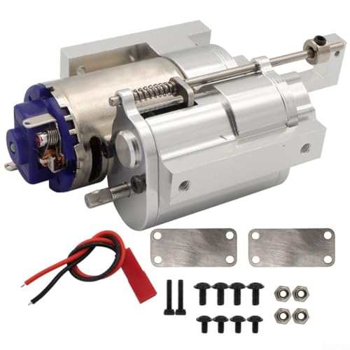 Emiif Robustes ferngesteuertes Auto für Getriebe mit robusten Materialien und effizienter Bedienung über einen 370 Bürstenmotor (Silber) von Emiif