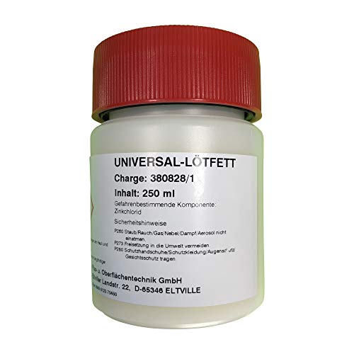 Universal-Lötfett 250 ml - (ISO-9454: 3.1.2.C/konventionelles Weichlöten von Eisen-, Kupfer- und Messingwerkstoffen), blütenweiß, in Dose mit Kindersicherung! von Emil Otto