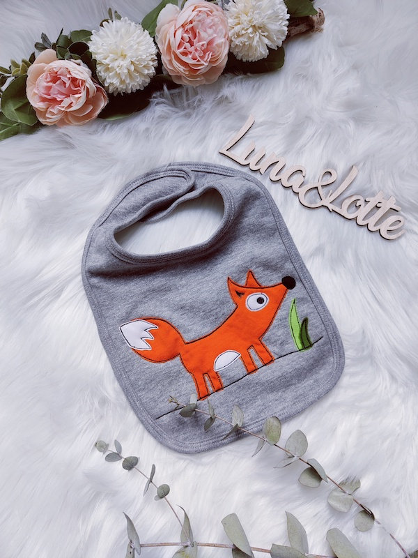 Fuchs Latz Lätzchen Fox von EmiliasTraumwerkstat