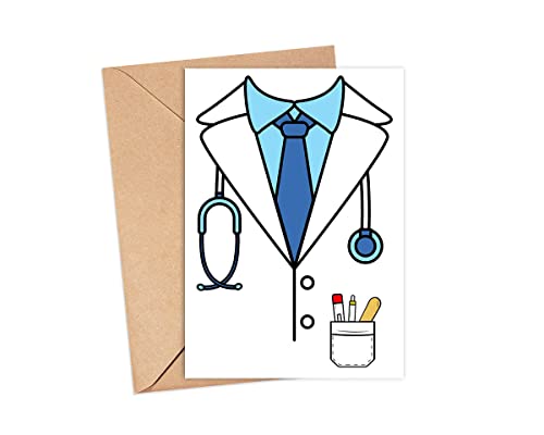 Arztkarte – Medizinische Schulabschlusskarte – Weißes Mantel Zeremonie – Arzt Dankeschön – Geschenk für Sie und Ihn von Emily gift