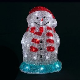 Leucht-Schneemann, 2D Bigoulo LED, Kaltweiß von Eminza