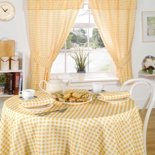 Emma Barclay Molly Tablecloth 63 Rd. Zitrone, Polyester, zitronengelb, 13.3 inch (Round) von Emma Barclay