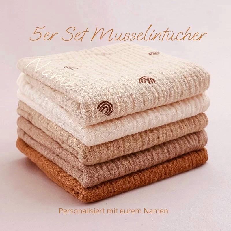 Musselintuch Baby, Waschlappen, Tuch Baby Personalisiert, Babygeschenke, Geschenk Geburt, Babyshower von EmmaundAntonShop