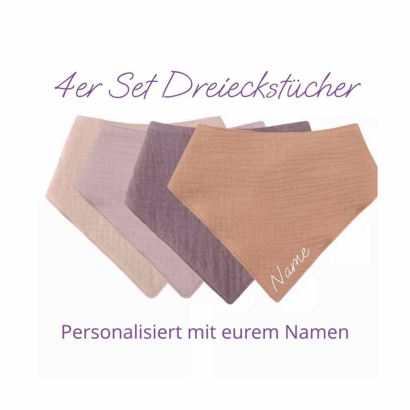 Personalisierte Dreieckstücher, Musselintuch Baby, Halstuch Dreieckstuch Babygeschenke, Baby Halstuch von EmmaundAntonShop