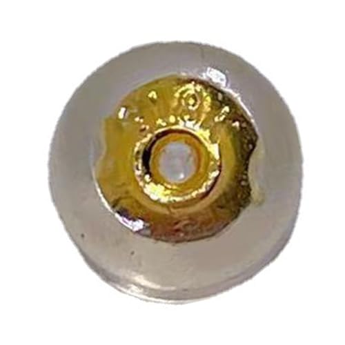 Emoshayoga Ohrring-Verschlüsse aus Metall, Silikon, goldfarben, leicht, sicher, einfach zu bedienen, 20 Stück von Emoshayoga