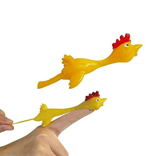 Emowpe Fliegende Stretch Huhn 10 Stück Stretchy Stretchfiguren kleine Partyüberraschung Geschenk für Kinder Party Mitgebsel von Emowpe