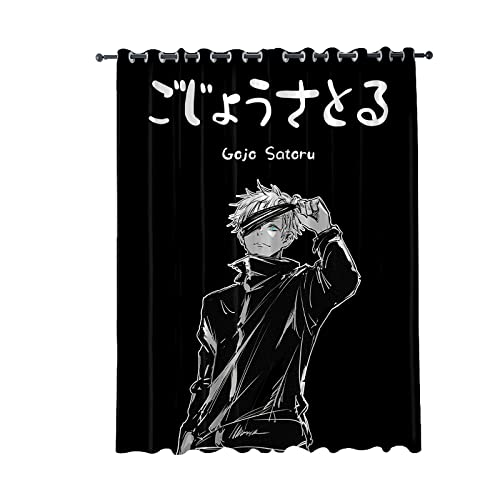 Jujutsu Kaisen Anime Verdunkelungsvorhang, Vorhang mit Osen, Homes Moderne Gardinen für Kinder Schlafzimmer-A06||W 1.5m X H 2.7m von EnSSo