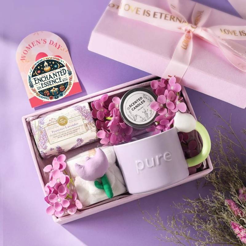 Spa Geschenk Für Freundin | Relaxation Box Kit Self Care Mit Handgemachter Seife Aromatherapie Bad Geschenkbox Set Sie von EnchantedEssenceInc